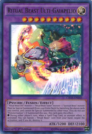 Ritual Beast Ulti-Gaiapelio (Ultra Rare) (CROS-EN045) - Crossed Souls 1st Edition
