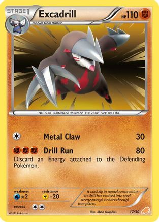 Excadrill (#17 Non-Holo) (17/30) [BW Trainer Kit Excadrill & Zoroark] - Common