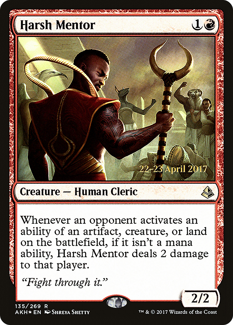 Harsh Mentor (PRE-135) [Amonkhet Promos] Foil