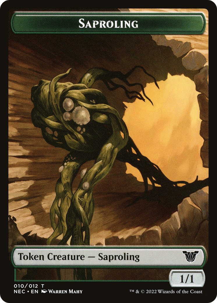 Saproling (TNEC-010) [Neon Dynasty Commander Tokens] Foil