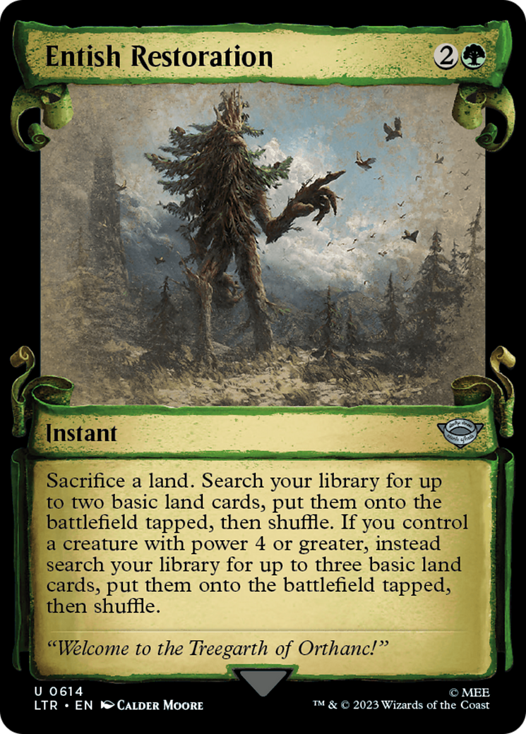Entish Restoration (Showcase Scrolls) (LTR-614) [The Lord of the Rings: Tales of Middle-earth] Foil