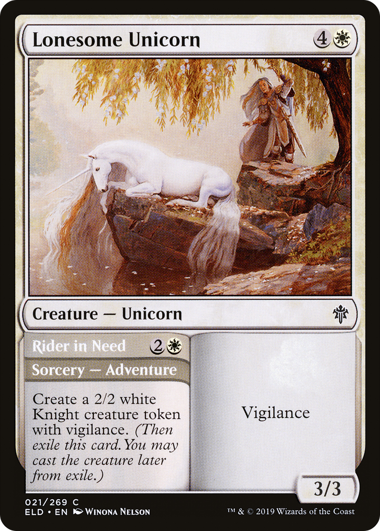 Lonesome Unicorn (ELD-021) [Throne of Eldraine] Foil