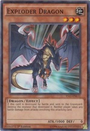 Exploder Dragon (Shatterfoil) (Shatterfoil Rare) (YS15-ENL12) - Starter Deck: Dark Legion 1st Edition