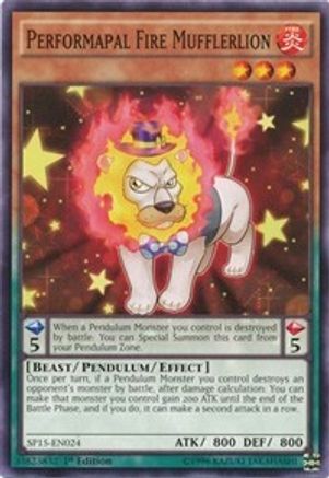 Performapal Fire Mufflerlion (Common) (SP15-EN024) - Star Pack ARC-V 1st Edition
