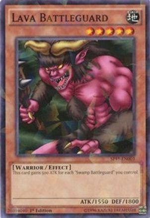 Lava Battleguard (Shatterfoil) (Shatterfoil Rare) (SP15-EN003) - Star Pack ARC-V 1st Edition