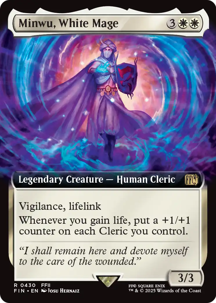 Minwu, White Mage (Extended Art) (FIN-430) [FINAL FANTASY] Foil