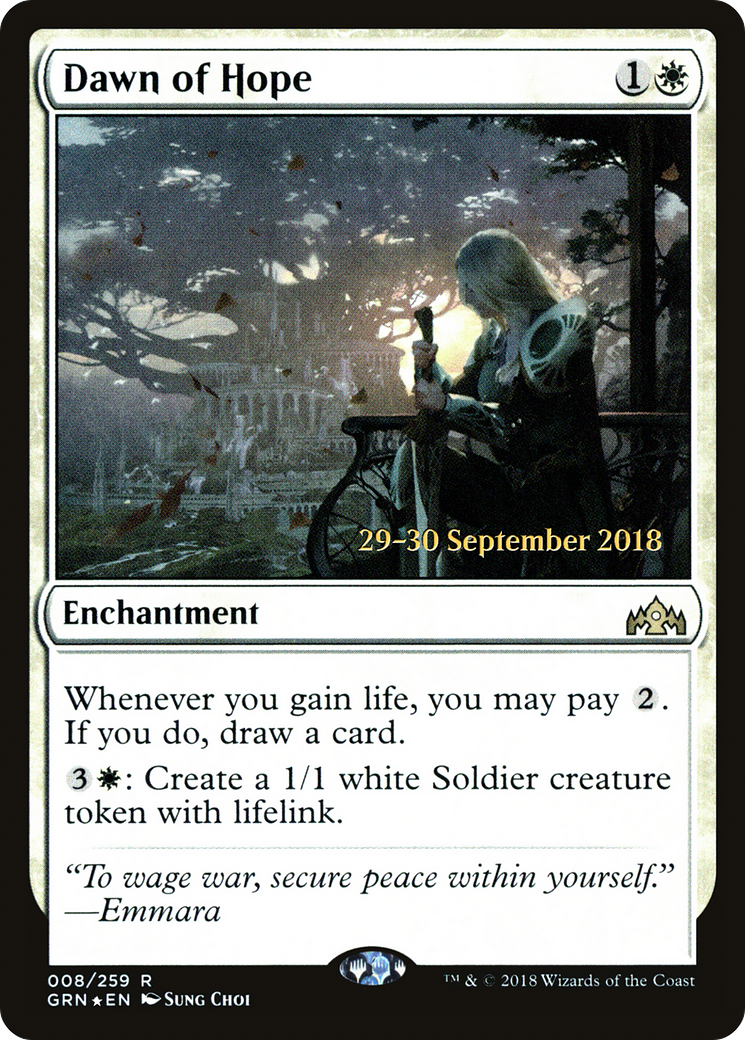 Dawn of Hope (PRE-008) [Guilds of Ravnica Promos] Foil