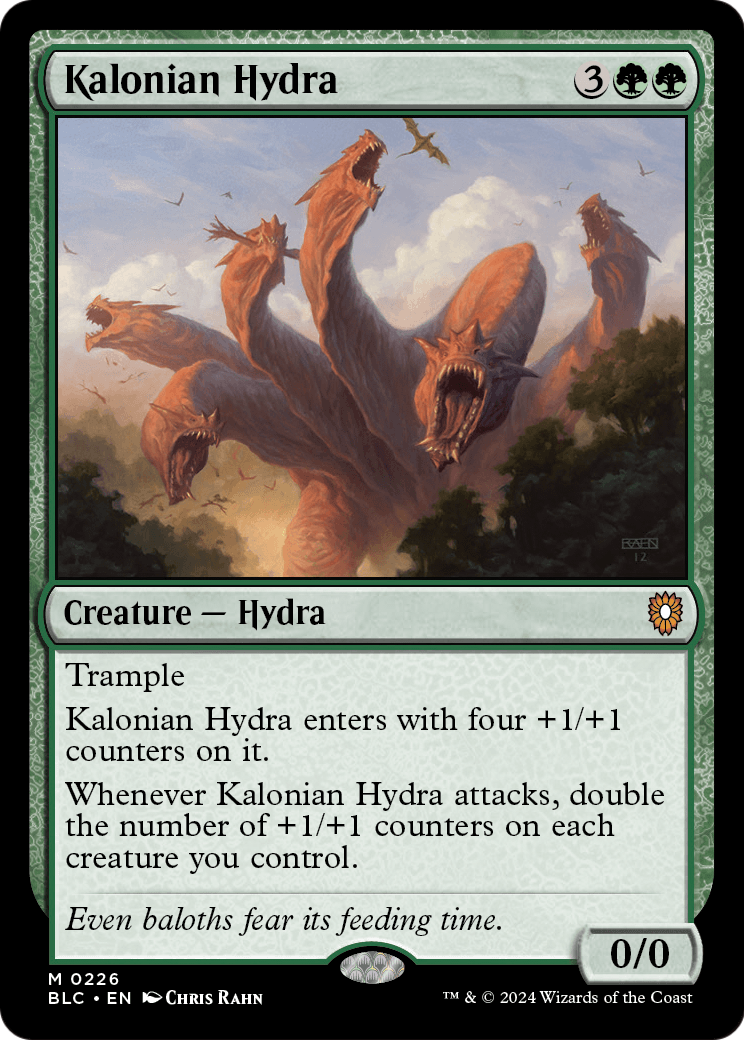 Kalonian Hydra (BLC-226) [Bloomburrow Commander]