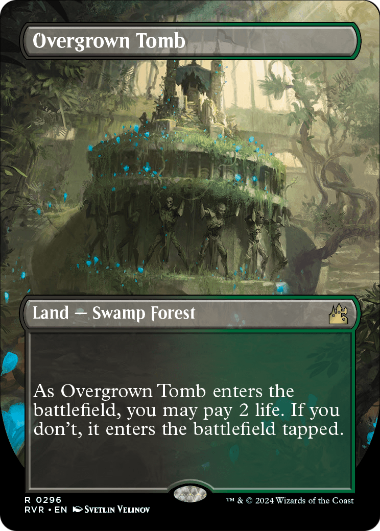 Overgrown Tomb (Borderless) (RVR-296) [Ravnica Remastered] Foil