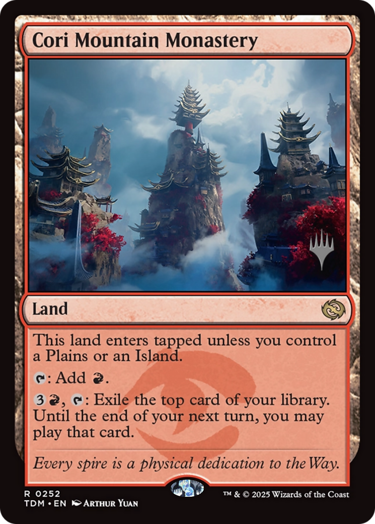 Cori Mountain Monastery (PPTDM-252) [Promo Pack: Tarkir: Dragonstorm] Foil