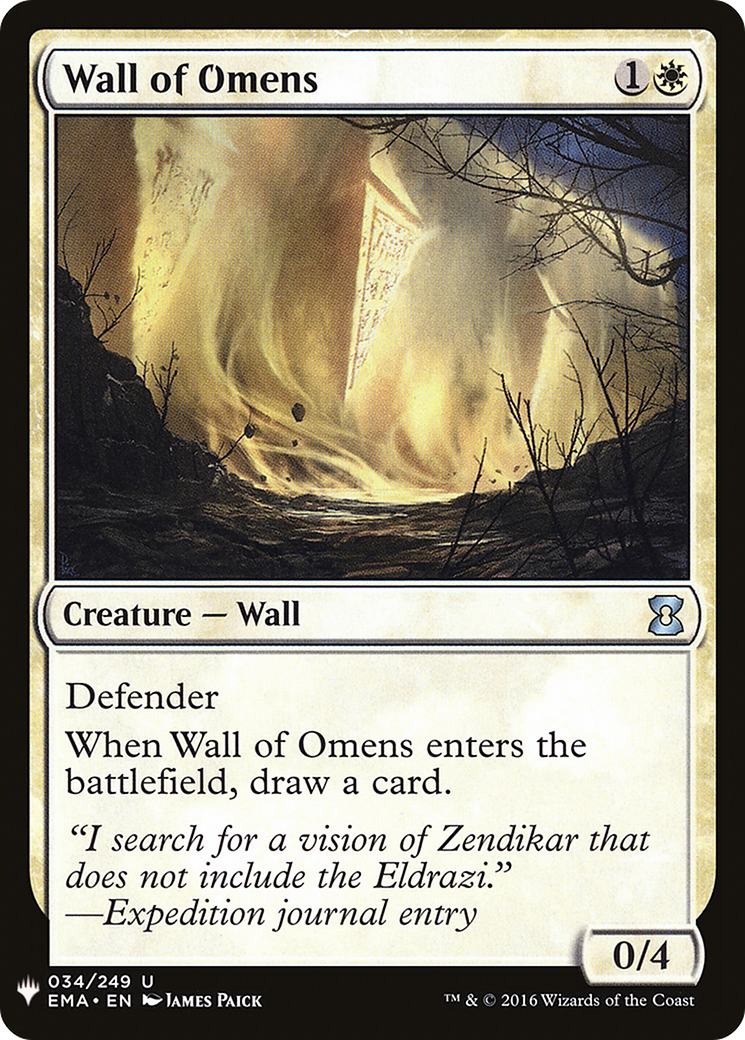 Wall of Omens (EMA) (LIST-034) [The List]