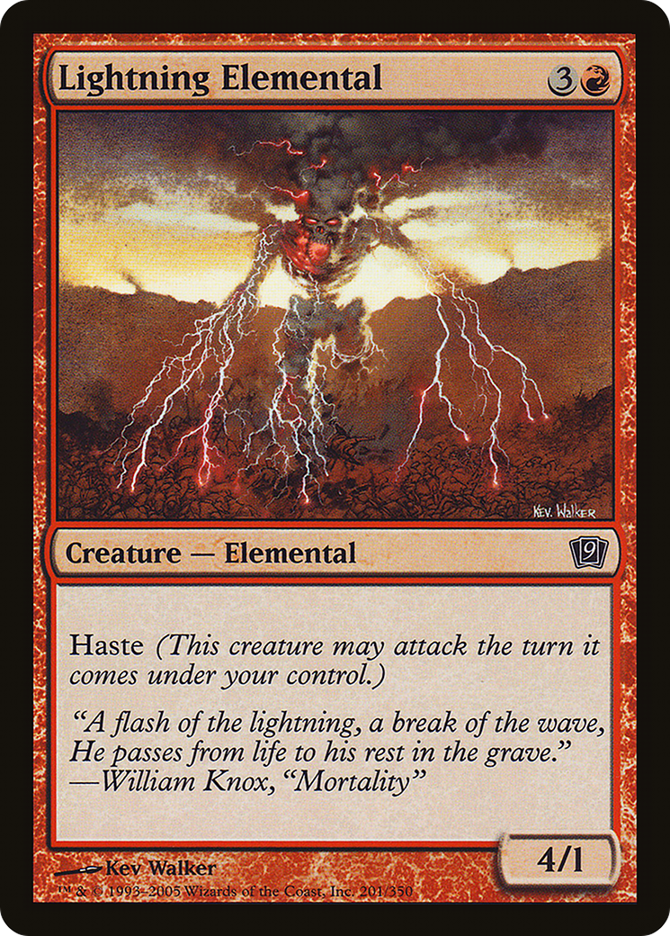 Lightning Elemental (9ED-201) [9th Edition] Foil