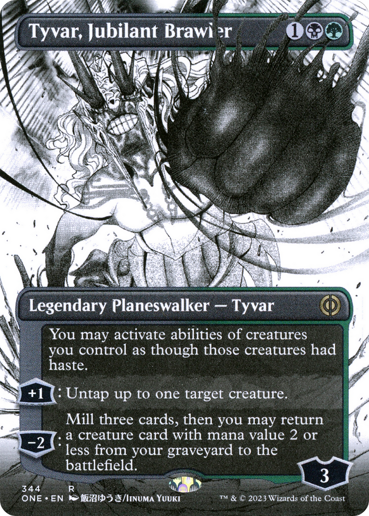 Tyvar, Jubilant Brawler (Borderless) (ONE-344) (Showcase) [Phyrexia: All Will Be One]