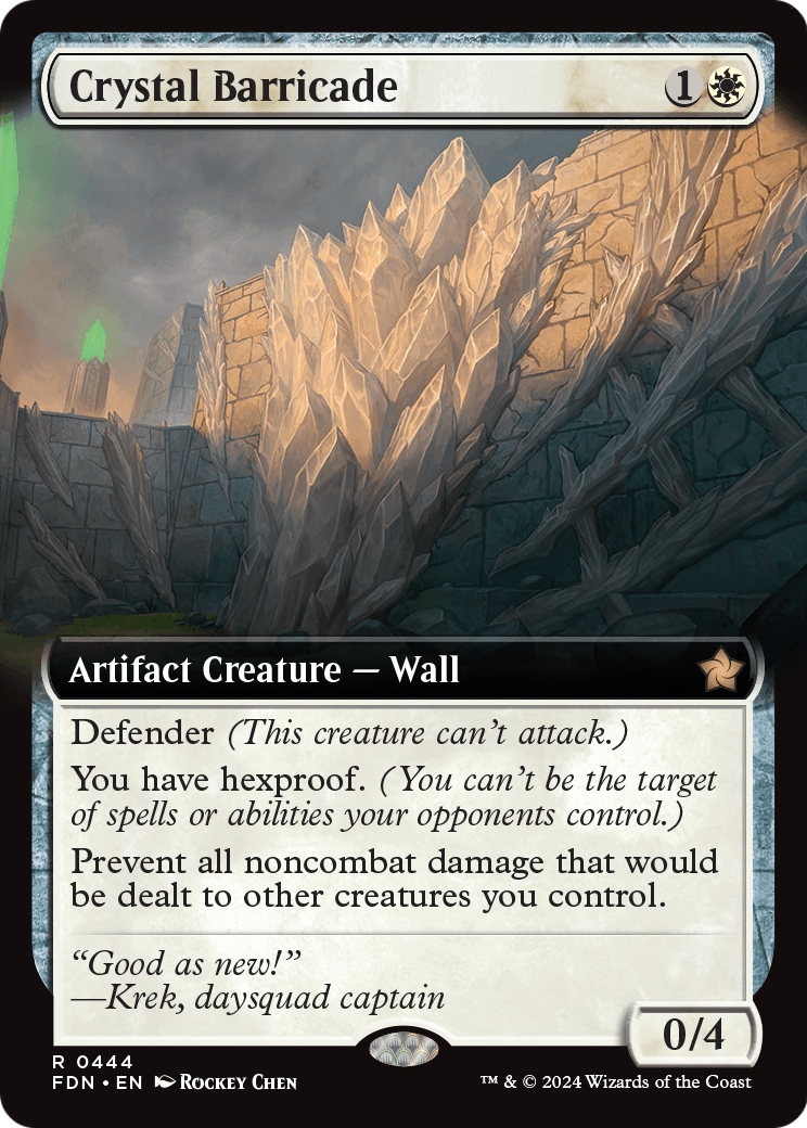 Crystal Barricade (Extended Art) (FDN-444) [Foundations]