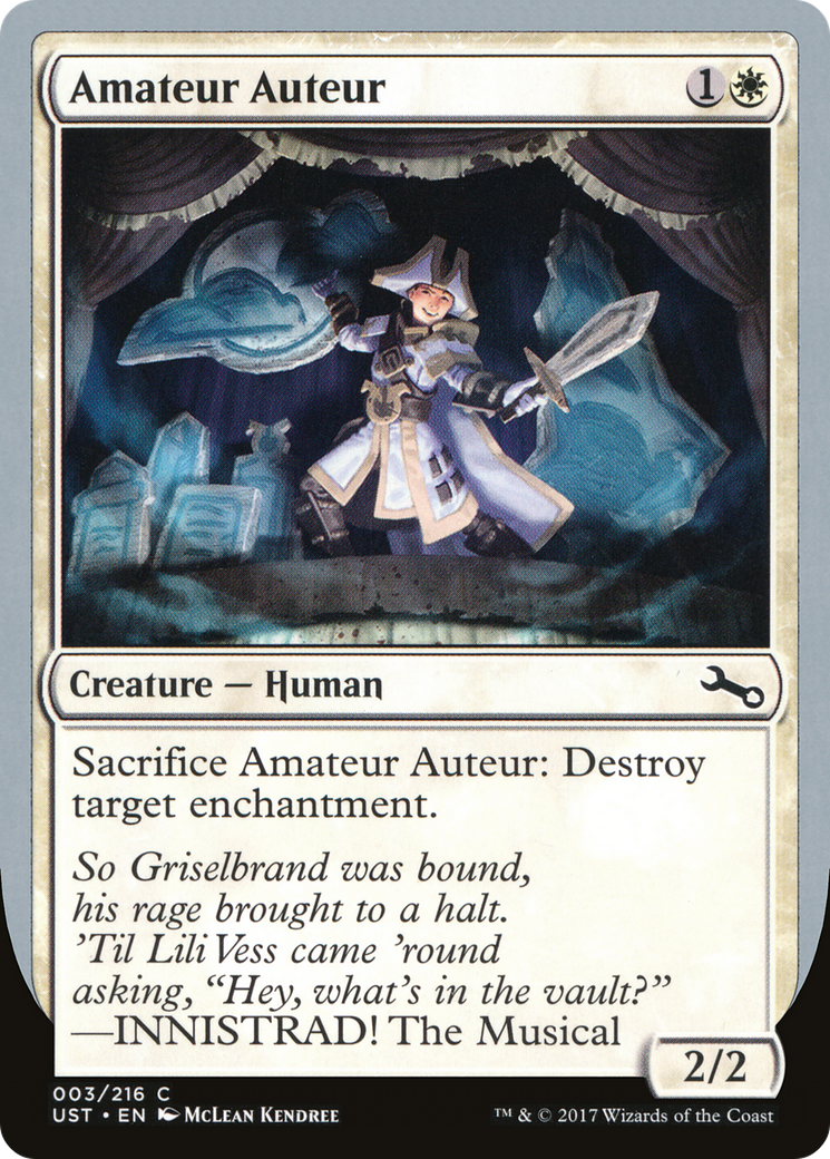 Amateur Auteur (B) (UST-003) [Unstable] Foil