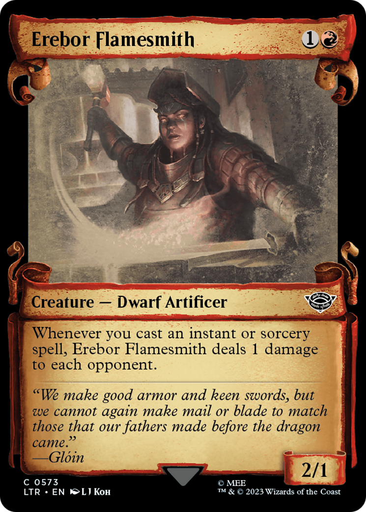 Erebor Flamesmith (Showcase Scrolls) (LTR-573) [The Lord of the Rings: Tales of Middle-earth] Foil