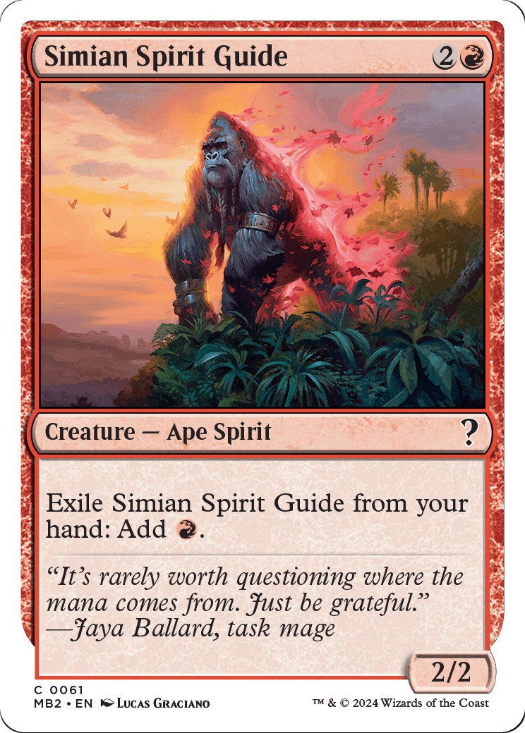 Simian Spirit Guide (White Border) (MB2-061) [Mystery Booster 2]