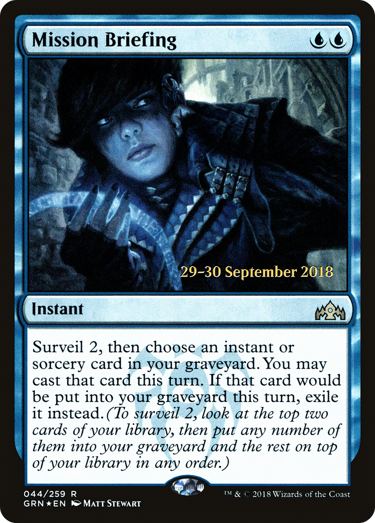 Mission Briefing (PRE-044) [Guilds of Ravnica Promos] Foil