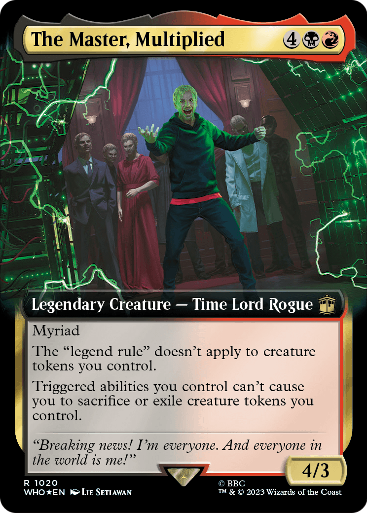 The Master, Multiplied (Extended Art) (Surge Foil) (WHO-1020) [Doctor Who] Foil