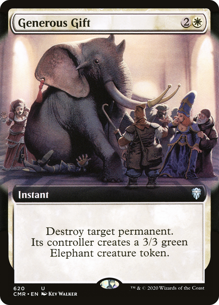 Generous Gift (Extended Art) (CMR-620) [Commander Legends] Foil