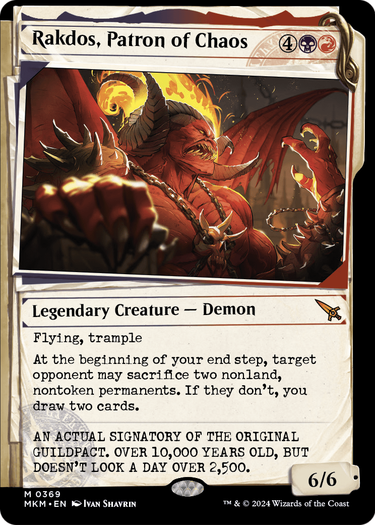 Rakdos, Patron of Chaos (Showcase) (MKM-369) [Murders at Karlov Manor] Foil