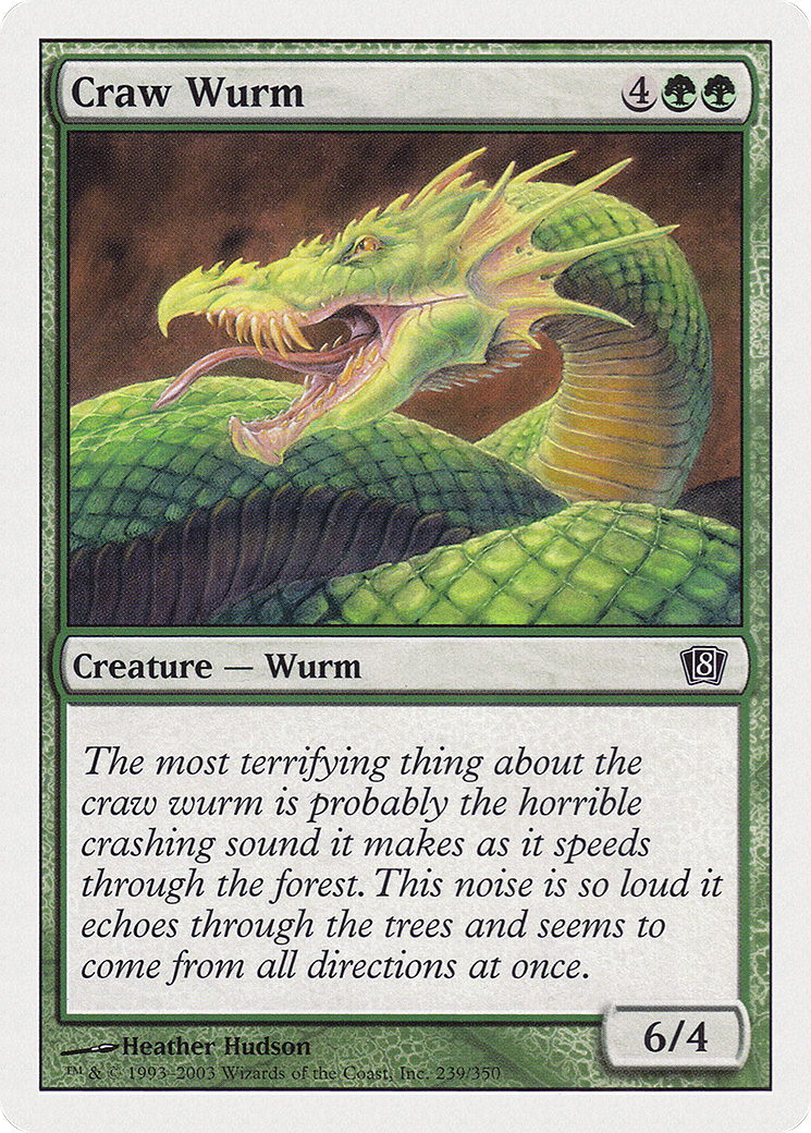 Craw Wurm (8ED-239) [8th Edition]