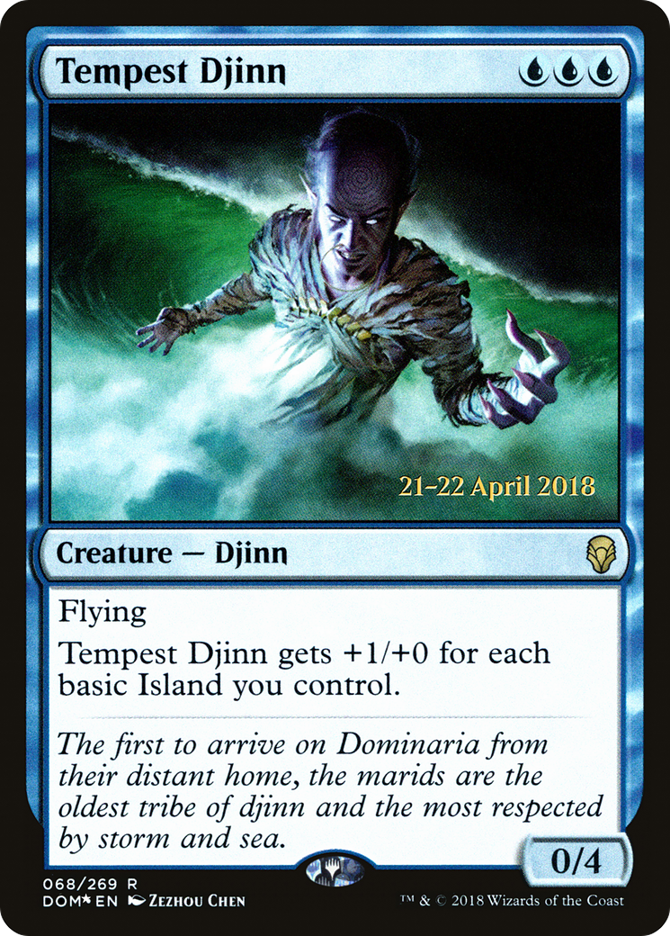 Tempest Djinn (PRE-068) [Dominaria Promos] Foil