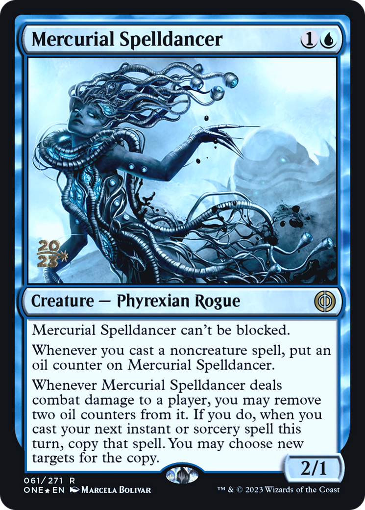 Mercurial Spelldancer (PRE-061) [Phyrexia: All Will Be One Promos] Foil