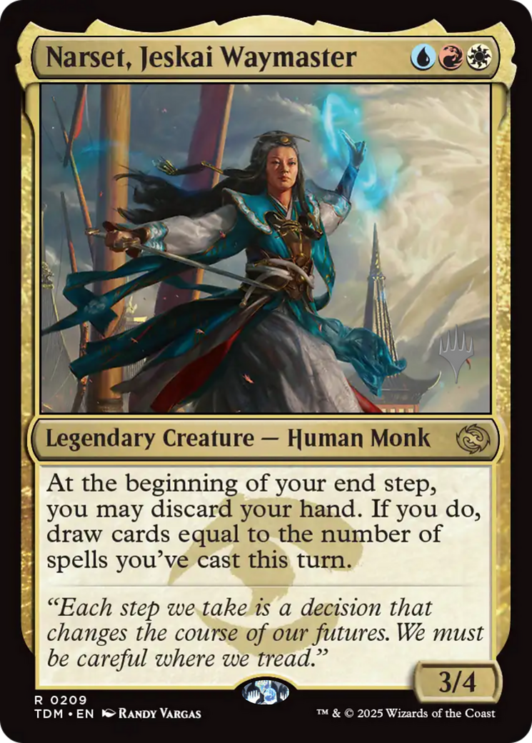 Narset, Jeskai Waymaster (PPTDM-209) [Promo Pack: Tarkir: Dragonstorm] Foil