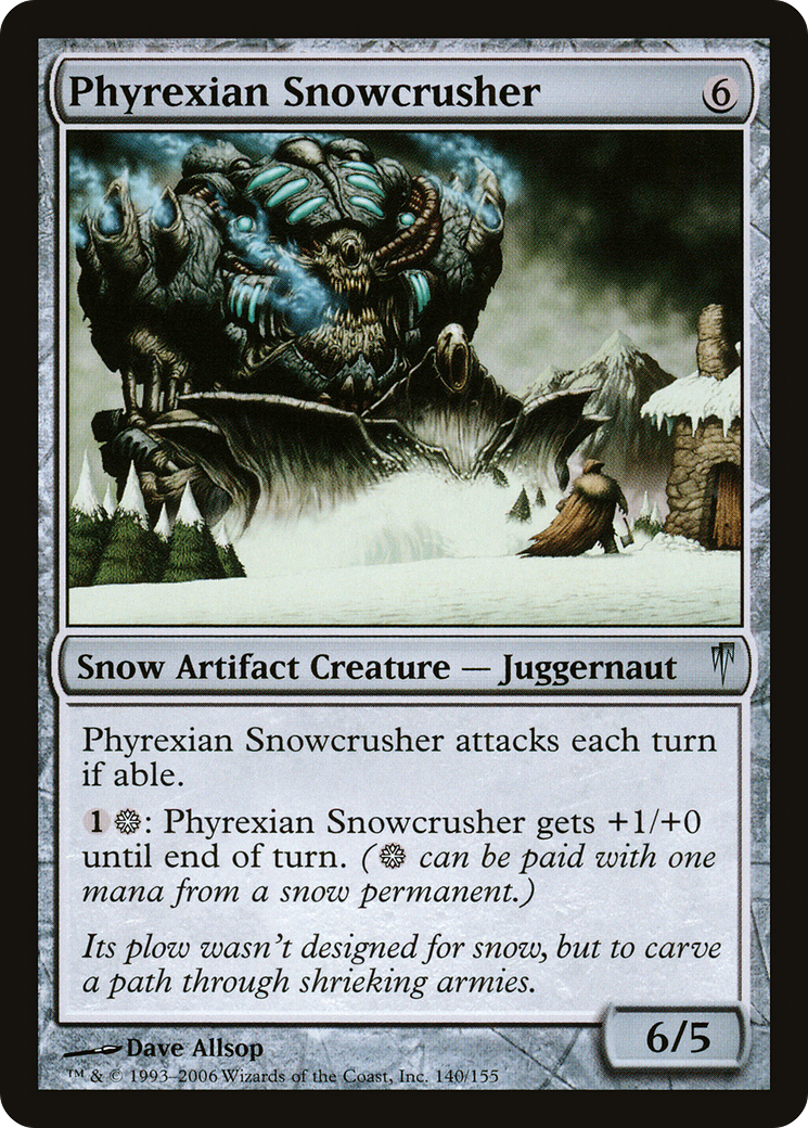 Phyrexian Snowcrusher (CSP-140) [Coldsnap] Foil