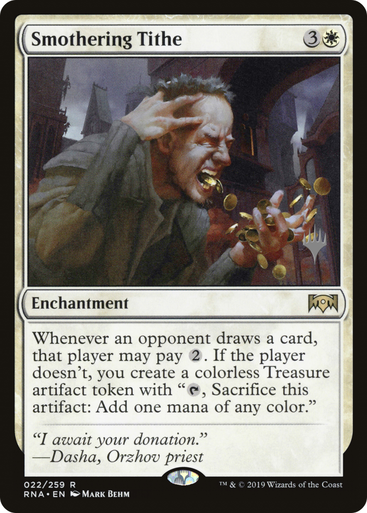 Smothering Tithe (PPELD-022) [Promo Pack: Ravnica Allegiance Promos] Foil