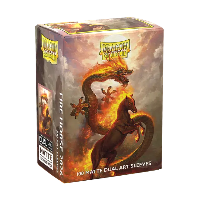 Dragon Shield - Matte Dual Art Standard Sleeves - Fire Horse