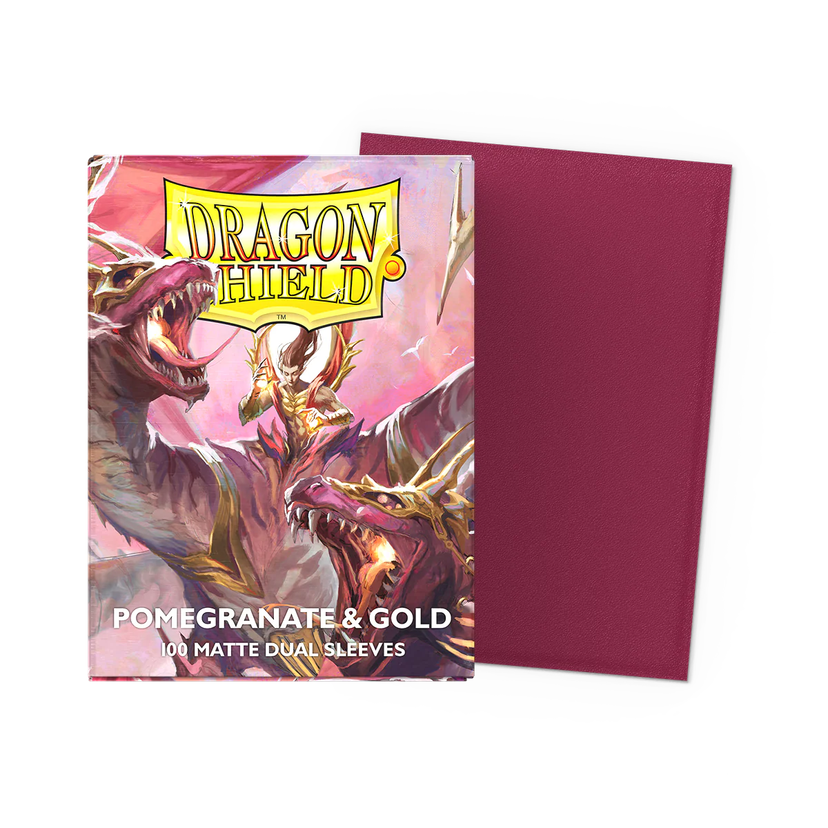 Dragon Shield - Dual Matte Standard Sleeves - Pomegranate & Gold