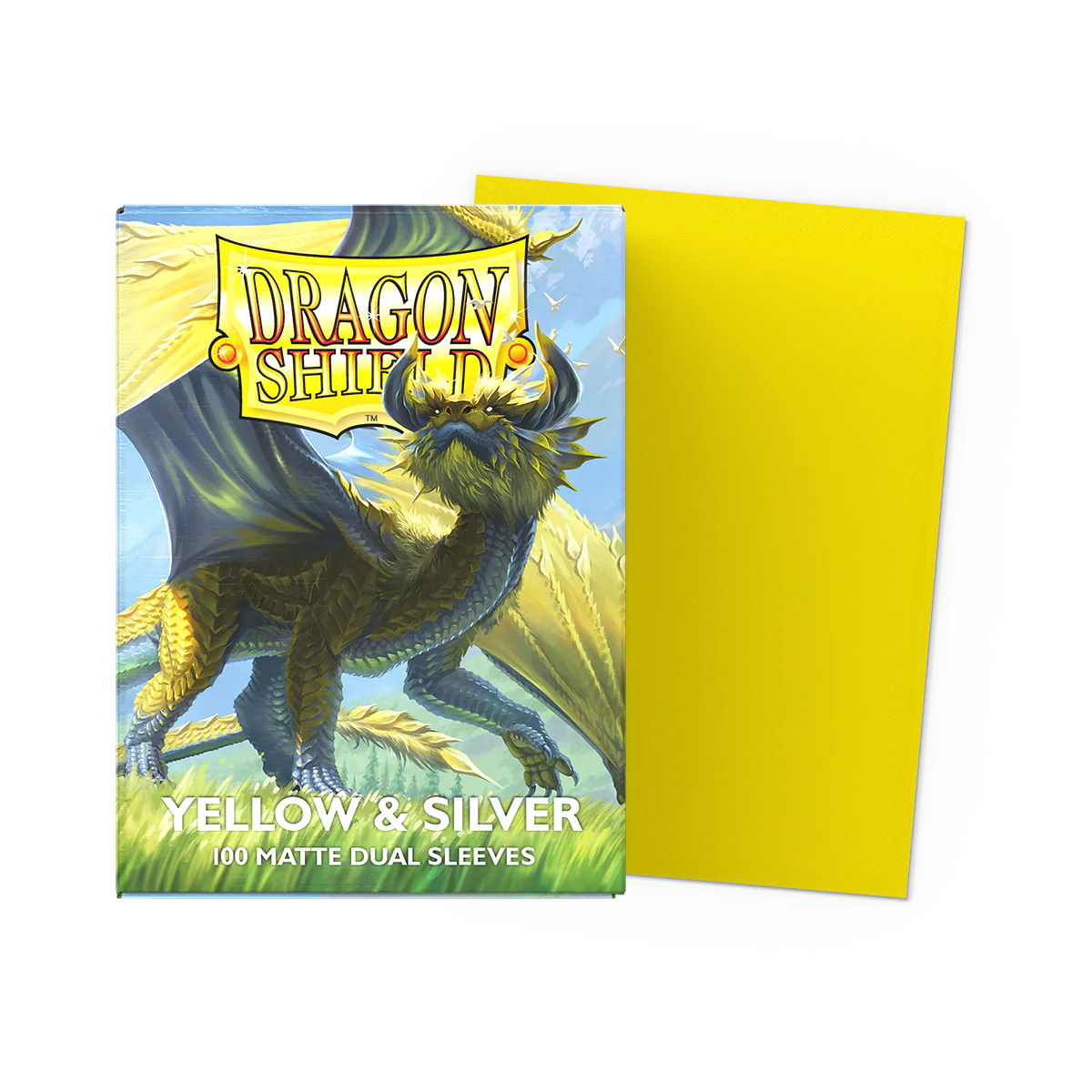 Dragon Shield - Dual Matte Standard Sleeves - Yellow & Silver