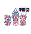 Gate Keeper Games - Inclusion Dice - 'America the Beautiful' 7 Die Set