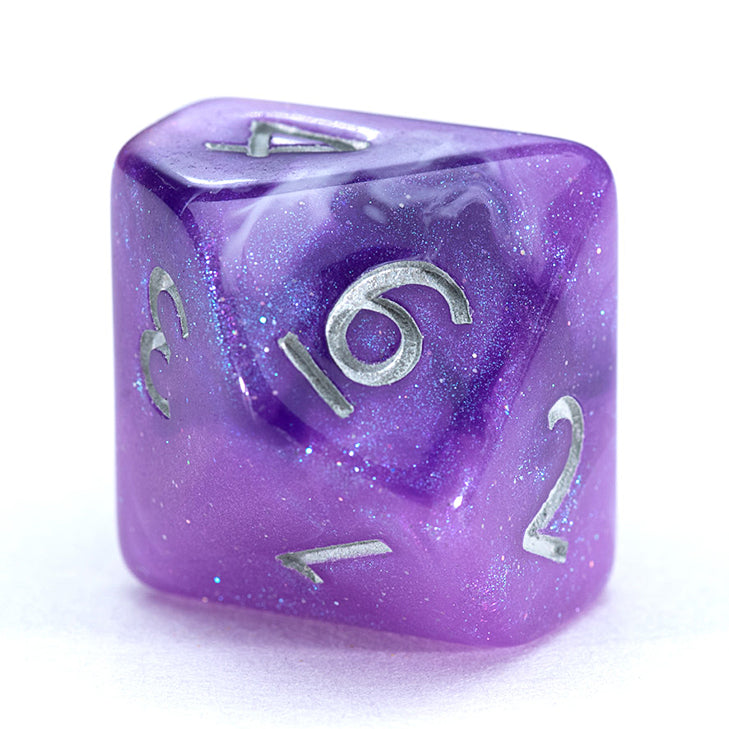 Game Keeper's Dice - Aether Dice - 'Amethyst' - 10d10 Dice Set