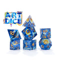Gate Keeper Games - Fine Art Dice - 'Starry Night' 7 Die Set