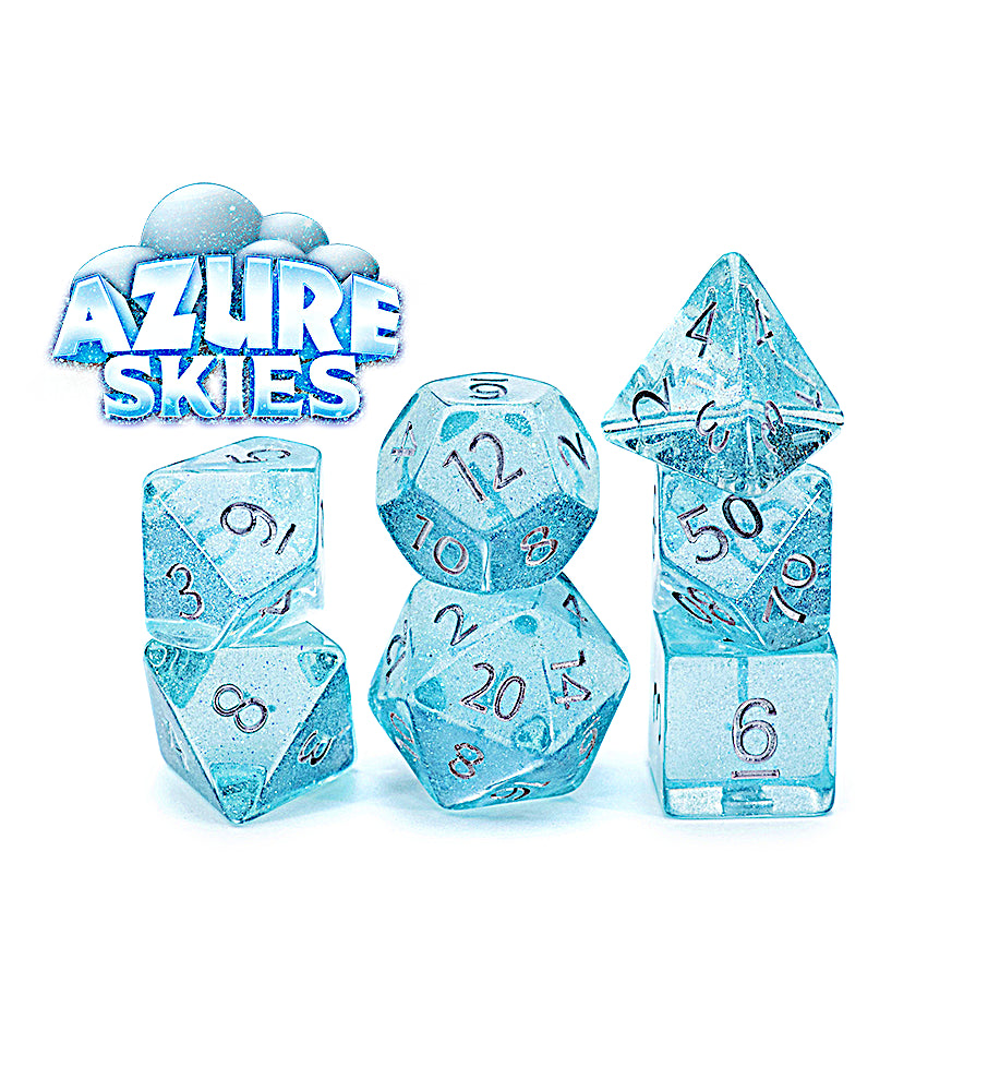 Gate Keeper Games - Holographic Dice - 'Azure Skies' 7 Die Set