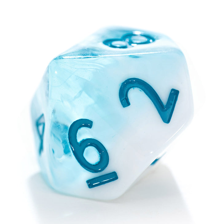 Game Keeper's Dice - Flowstone Dice - 'Antarctic Biome' - 10d10 Dice Set