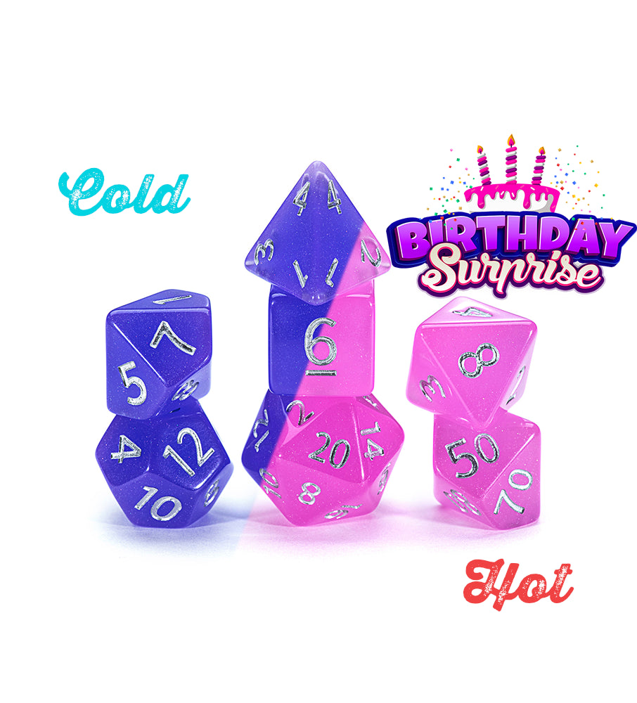 Gate Keeper Games - Chromomancy Dice - 'Birthday Surprise' 7 Die Set