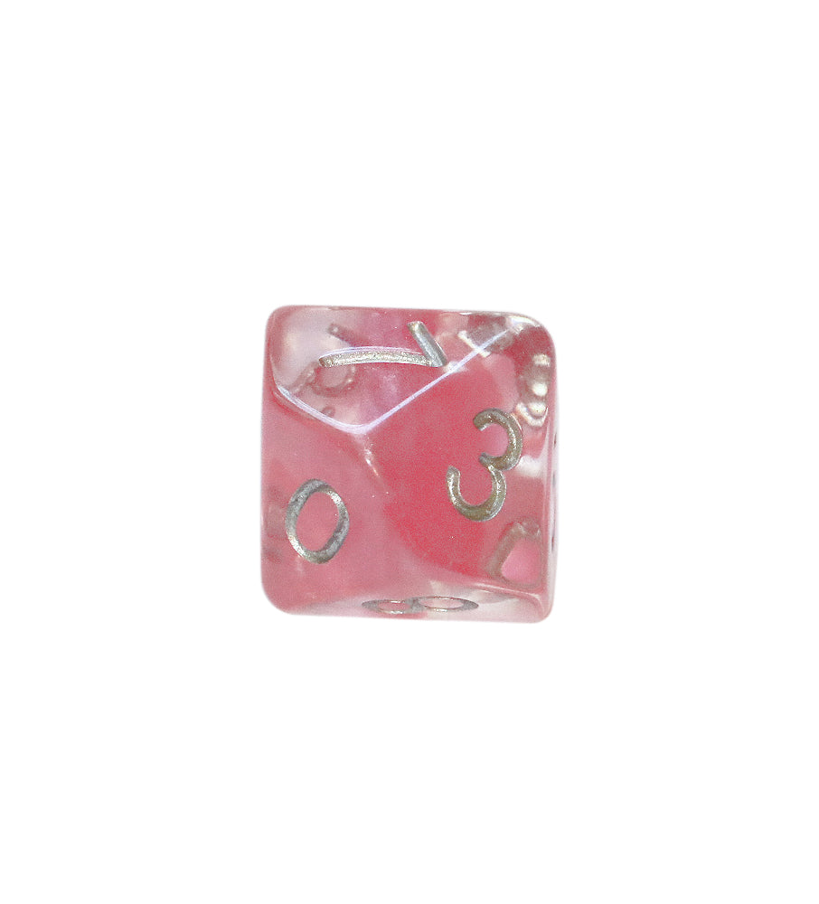 Game Keeper's Dice - Neutron Dice - 'Rose Quartz' - 10d10 Dice Set
