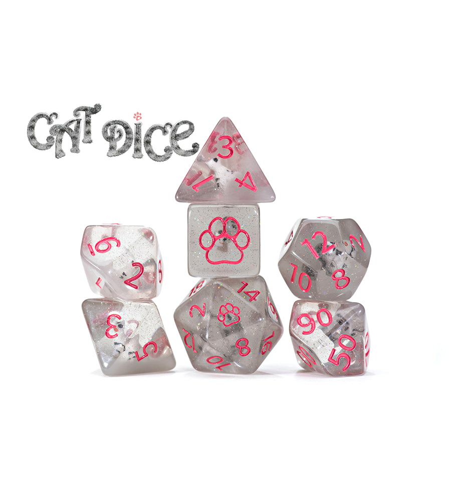 Gate Keeper Games - Inclusion Dice - 'Cat Dice' 7 Die Set