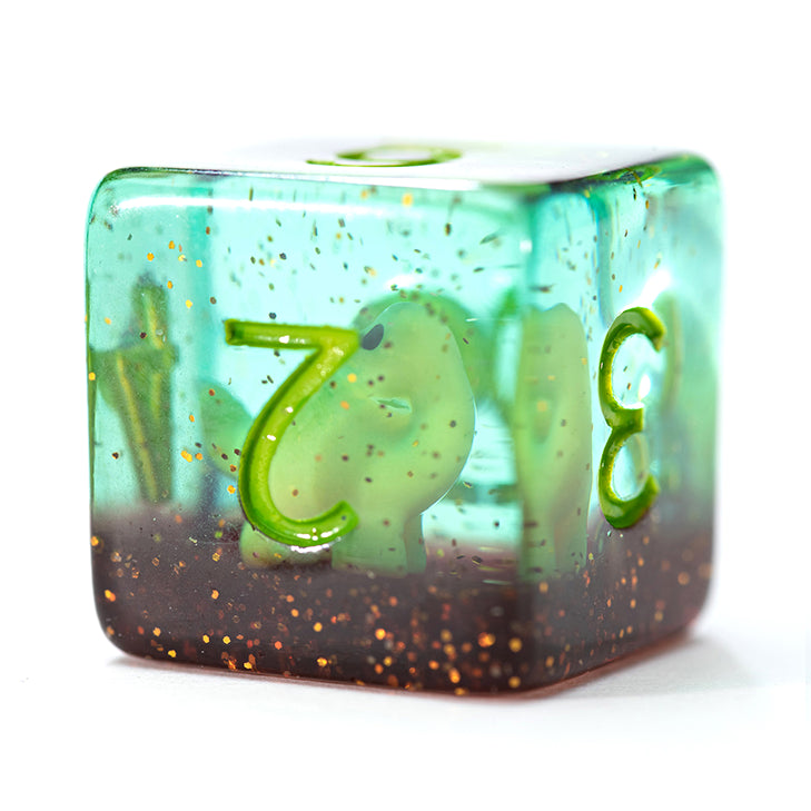 Gate Keeper Games - Inclusion Dice - 'Dino Dice' - 12d6 Dice Set