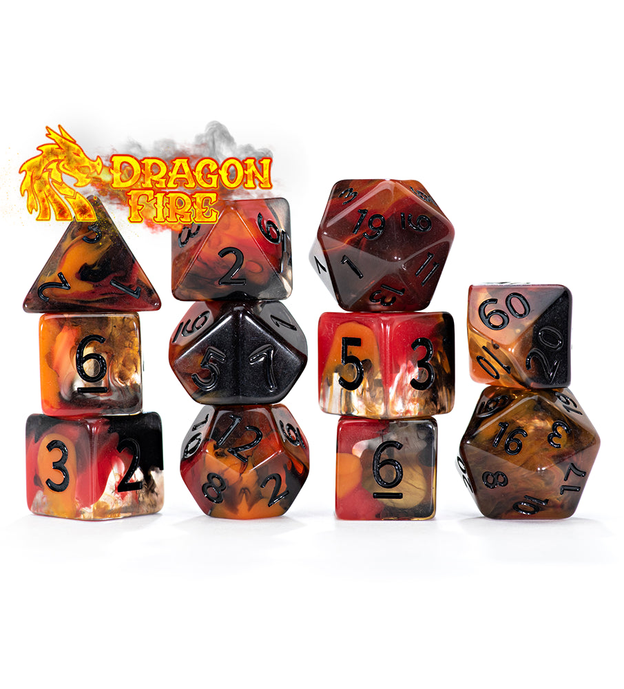 Gate Keeper Games - Essence Dice - 'Dragon Fire' - 11 Die Set