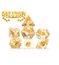 Gate Keeper Games - Inclusion Dice - 'Gold Dragon Scales' 7 Die Set