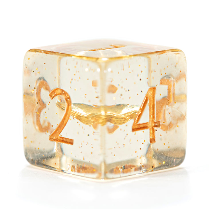Gate Keeper Games - Inclusion Dice - 'Gold Dragon Scales' - 12d6 Dice Set