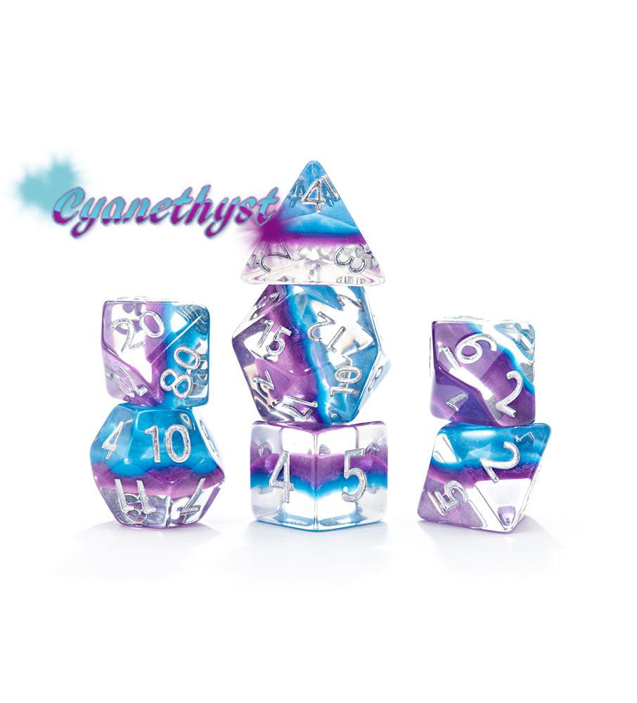 Gate Keeper Games - Eclipse Dice - 'Cyanethyst' 7 Die Set