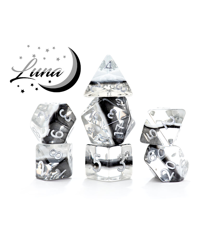 Gate Keeper Games - Eclipse Dice - 'Luna' 7 Die Set