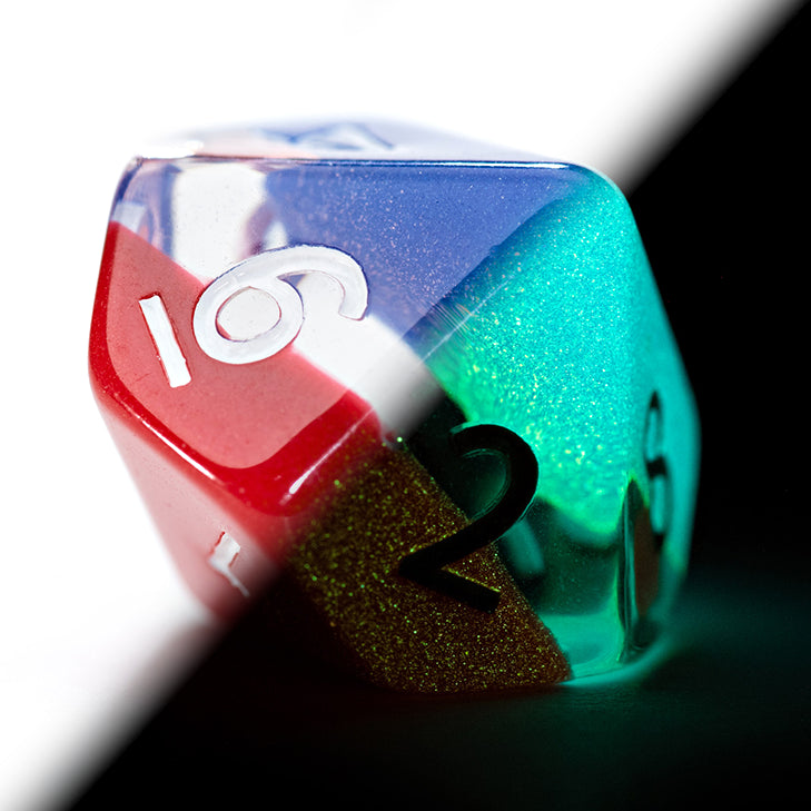 Game Keeper's Dice - Radiant Dice (GID) - 'Everglow' - 10d10 Dice Set