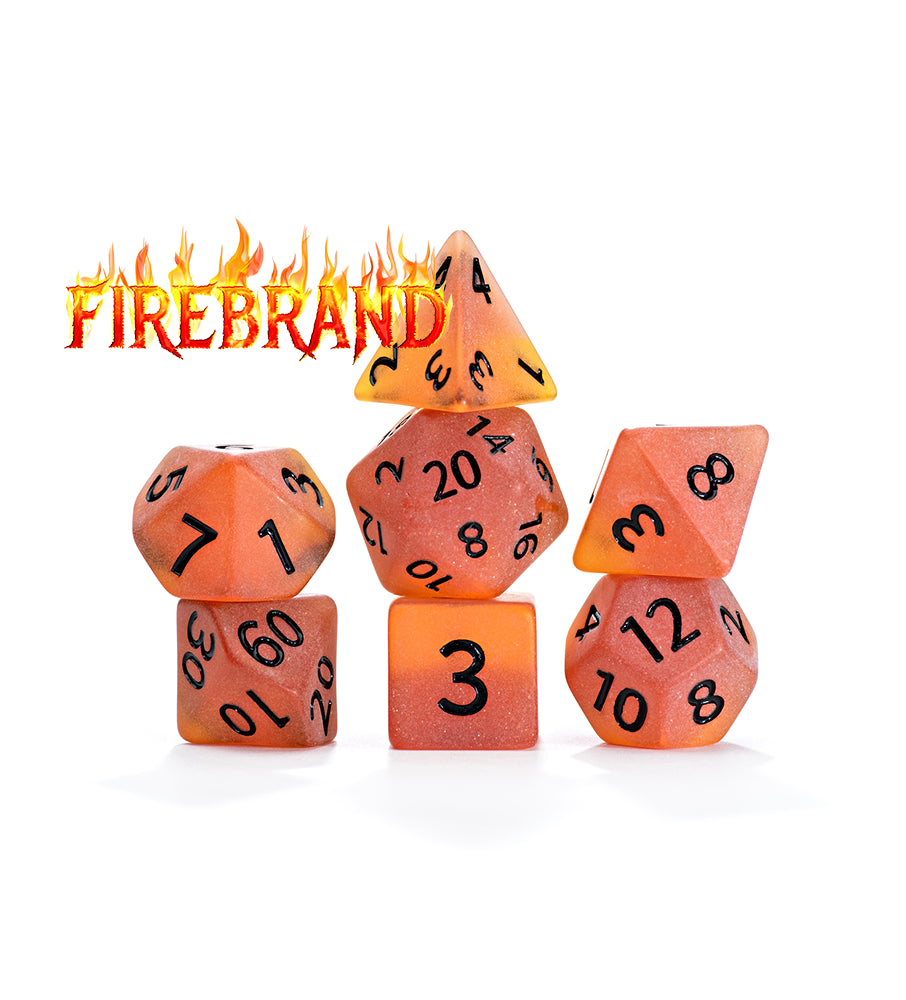Gate Keeper Games - Sea Glass - 'Firebrand' 7 Die Set